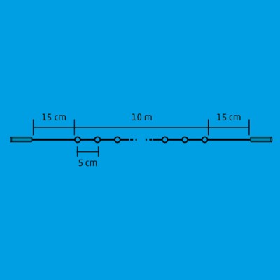 Ghirlandă cu LED, cu legare în serie, 10 m / 200 LED-uri albe, lumină rece - DLI 200/WH